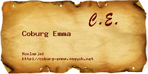 Coburg Emma névjegykártya